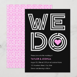 めくるめく愛 | 迷宮のようなハートのウェディング 招待状