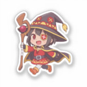 めぐみん ちびキャラ 爆裂魔法使い アート シール (正面)