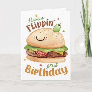 めちゃお誕生日おめでとう バーガーおもしろカード カード