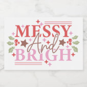 めちゃくちゃで明るいクリスマスプレゼント スパークリングワインラベル (シングルラベル)