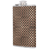 めちゃくちゃで汚い茶色のチェスがお互いに重なり合う フラスク (左)