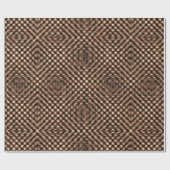 めちゃくちゃで汚い茶色のチェスがお互いに重なり合う ラッピングペーパー (フラット)