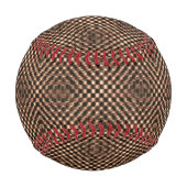 めちゃくちゃで汚い茶色のチェスがお互いに重なり合う 野球ボール (正面)