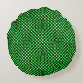 めちゃくちゃで澄ん汚い緑のチェスは互いに ラウンドクッション (裏面)