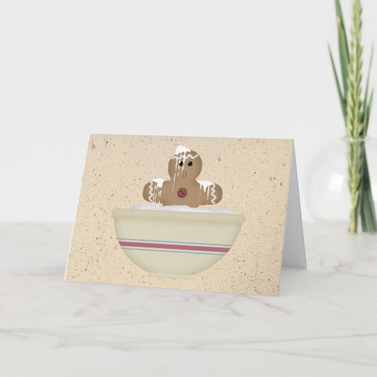 めちゃくちゃなジンジャーブレッドマンクリスマスカード シーズンカード (正面)