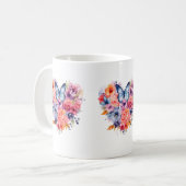 めちゃくちゃなバタフライウォーターカラーマグ コーヒーマグカップ (正面左)