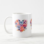 めちゃくちゃなバタフライウォーターカラーマグ コーヒーマグカップ (左)