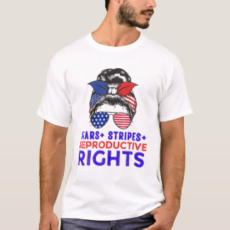 めちゃくちゃなブンアメリカ国旗が星ストライプ生殖 Tシャツ