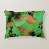 めちゃくちゃな重ね合わせのサーモングリーンらせん状T アクセントクッション (正面)