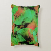 めちゃくちゃな重ね合わせのサーモングリーンらせん状T アクセントクッション (裏面(縦))