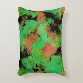 めちゃくちゃな重ね合わせのサーモングリーンらせん状T アクセントクッション