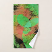 めちゃくちゃな重ね合わせのサーモングリーンらせん状T バスタオルセット (ハンドタオル)