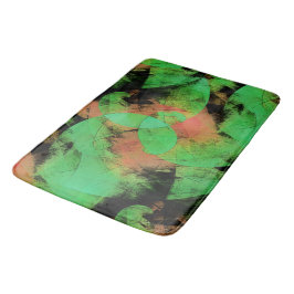 めちゃくちゃな重ね合わせのサーモングリーンらせん状T バスマット