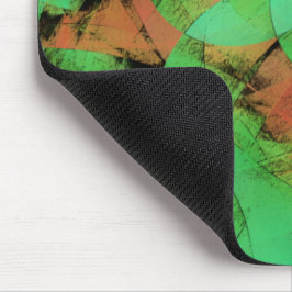 めちゃくちゃな重ね合わせのサーモングリーンらせん状T マウスパッド