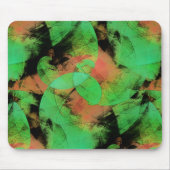 めちゃくちゃな重ね合わせのサーモングリーンらせん状T マウスパッド (正面)