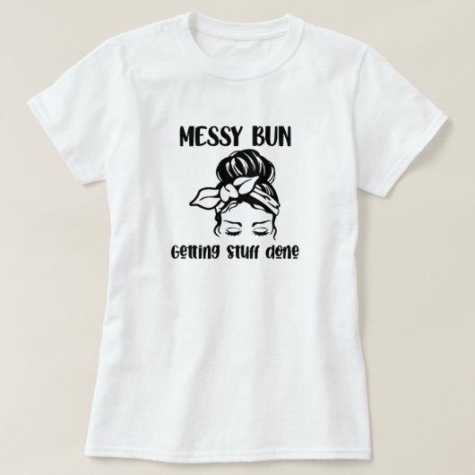 めちゃくちゃなBunヘアスタイルTシャツ Tシャツ (デザイン正面)