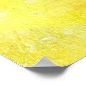 「めちゃくちゃにする」グレーと黄色の抽象芸術アートのポスター ポスター (角)