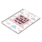 「めちゃくちゃのビット」かわいいクラウド&レインボー ノートブック (左側)