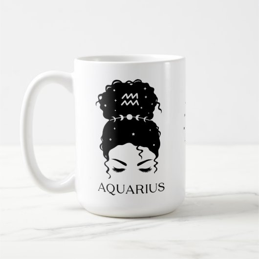 めちゃくちゃパーソナライズされたなパンの〔占星術の〕十二宮図サインAquarius コーヒーマグカップ (左)