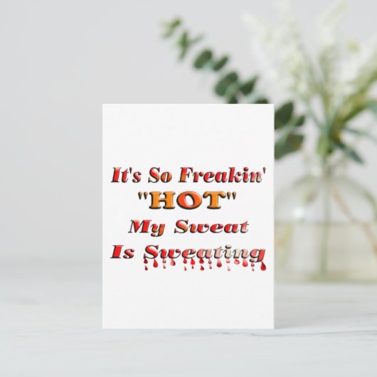 めちゃくちゃ暑い! ポストカード (スタンド正面)