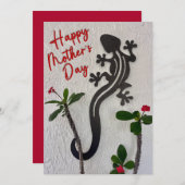 めっこ赤い花と母の日が幸せ シーズンカード (正面/裏面)
