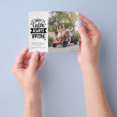 めったにおもしろいなく落ち着いて常に明るい写真ホリデーカード チラシ (手)