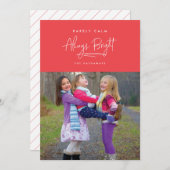 めったに穏やか、常に明るい 5x7 ホリデー フォト カード (正面/裏面)