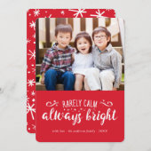 めったに落ち着いて常に明るいおもしろい休日のフォトカード シーズンカード (正面/裏面)