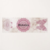 めっユニークちゃな瞑想パターンMandala Monogram ヨガマット (正面(横))