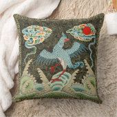 めでたい潮とフェニックスの上昇パター中国のン クッション (ブランケット)