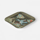 めでたい潮とフェニックスの上昇パター中国のン ペーパープレート (傾斜あり)