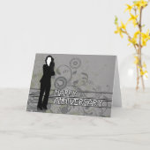 めでたい記念日：ビジネスシルエット： カード (黄色い花)