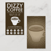めまいフェードのコーヒーパンチカード ロイヤリティカード (正面/裏面)