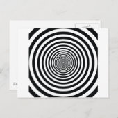 めまい幻想黒と白の円art vo1 ポストカード (正面/裏面)