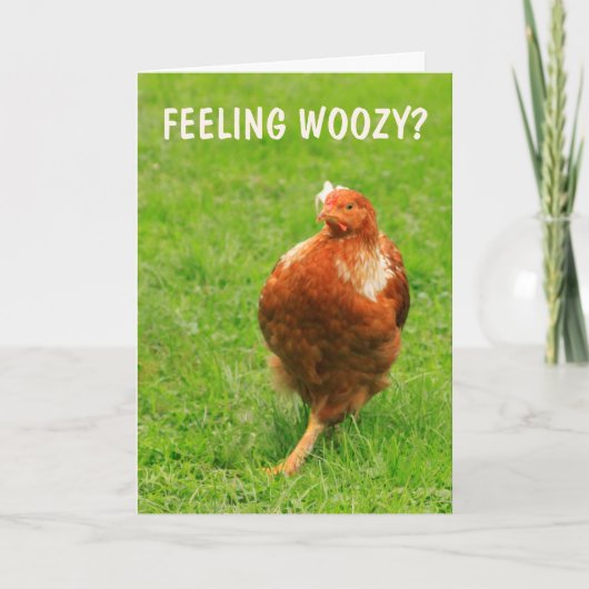 めまい木の茂った鶏が元気になる カード (正面)