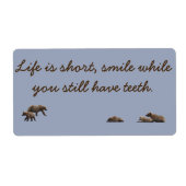 めまい熊とことわざをレッテルを貼る ラベル (正面)