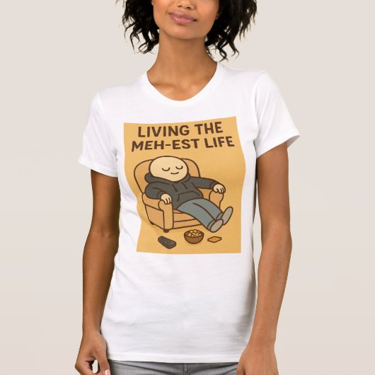 めんどくさい人生を満喫中 Tシャツ (正面)