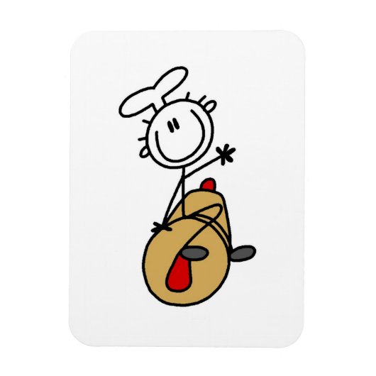 めん棒を持つパン職人 マグネット (縦)