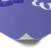 「もういい」紫の花プリント ポスター (角)