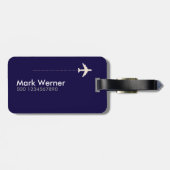 もうおもしろい一度行くぞ！飛行機旅行 ラゲッジタグ (裏面横)