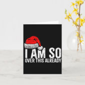 もうこれ以上は嫌だ、面白い不適切なクリスマス カード (黄色い花)