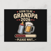 もうすぐおじいちゃんに エスト 2026 赤ちゃん発表 案内ポストカード (正面)