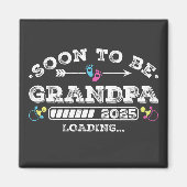 もうすぐおじいちゃん2025 ローディングスクエア マグネット (正面)