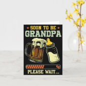 もうすぐおじいちゃん 2025年出産予定 発表 カード (黄色い花)