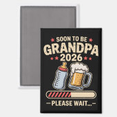 もうすぐおじいちゃん 2026年ベビー発表 マグネット (正面/裏面)
