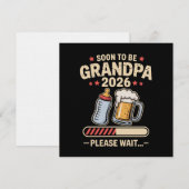 もうすぐおじいちゃん 2026年ベビー発表 招待状 (正面/裏面)