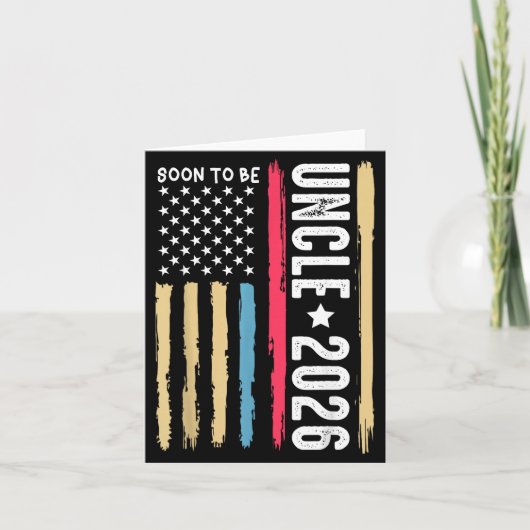 もうすぐおじさん2026 新しいおじさんになるお知らせ カード (正面)