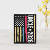 もうすぐおじさん2026 新しいおじさんになるお知らせ カード (黄色い花)