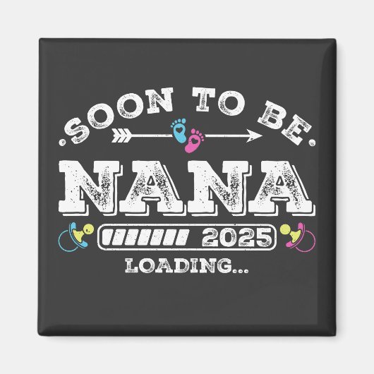 もうすぐおばあちゃん2025 ローディングスクエア マグネット (正面)