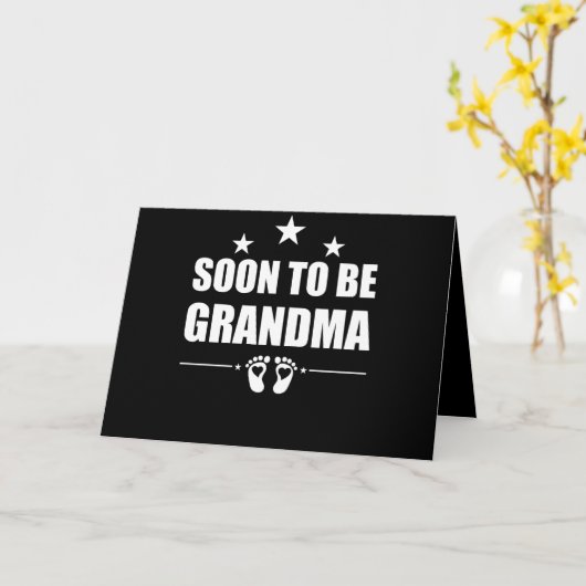 もうすぐおばあちゃん　妊娠発表 カード (黄色い花)